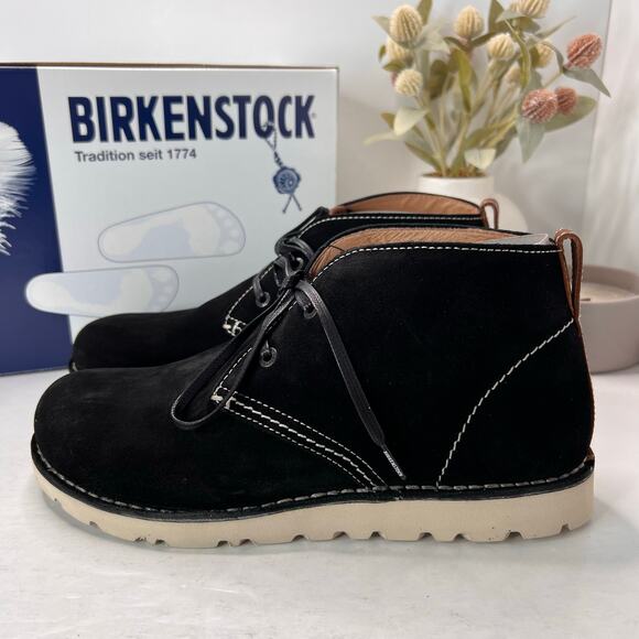 Birkenstock Harris Suede Lace Up Chukka Boots Black 0447101 Men's 10/EU 43 NWB - Picture 3 of 10